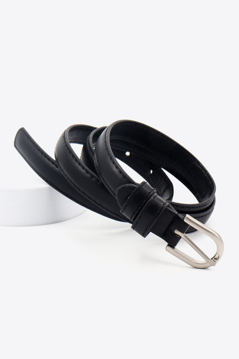 Elegant Thin PU Leather Belt