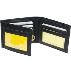Men's Genuine Leather Bi-fold Wallet With a Key Pocket