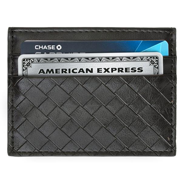 Minimalist Wallet, Slim Thin Leather Card Holder Wallet