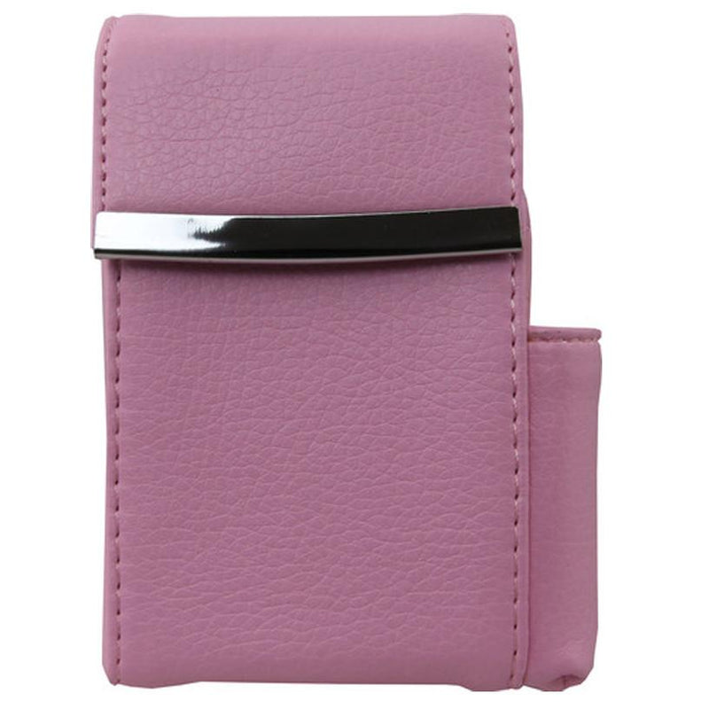 Genuine Leather Pink Fliptop Cigarette Case