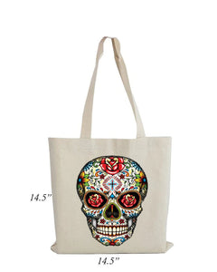 Skull Print - Light-weighted Bag is Ideal for Shopping, Yoga Class, and the Beach