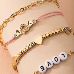 Love Is Gold 4 Part Women Stylish Bracelet