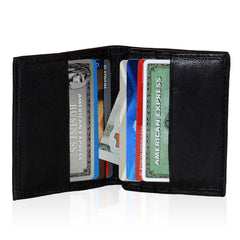 Compact Multi-Card Bifold Wallet for Men - Black