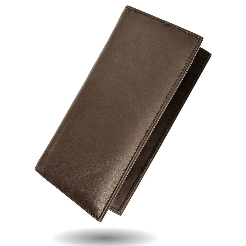 Deluxe RFID-Blocking Leather Checkbook Holder