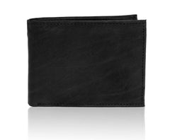 Deluxe RFID-Blocking Premium Soft Genuine Leather Bi-fold - Black