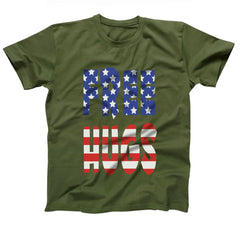 AFONiE USA Flag Free Hugs Kids T-Shirt