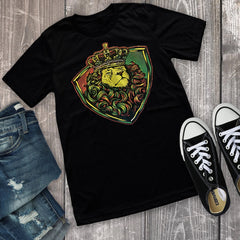Lion Head With A Crown Men Soft Cotton T-Shirt