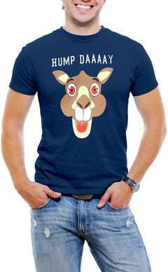 AFONiE Hump Day! Camel Face Men T-Shirt Soft Cotton Short Sleeve Tee