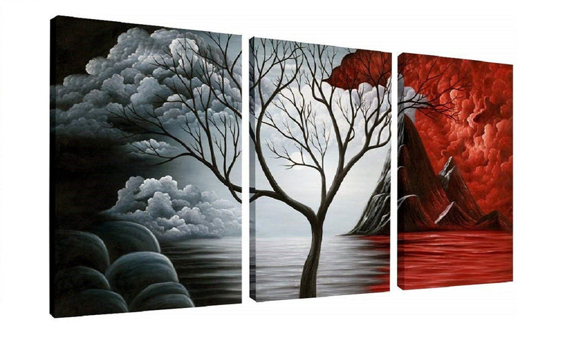 Wall Decor Oil Paintings On Canvas Various Abstract Designs 3 Panels