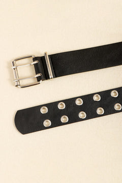 Timeless Double Eyelet PU Leather Belt!