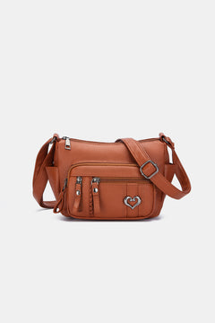 Vegan Leather Multi-Pocket Shoulder Bag-Must-Have