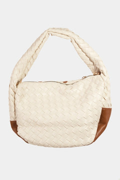 The Tassel Detail Weave Semi Circle Bag