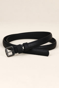 Elegant Thin PU Leather Belt