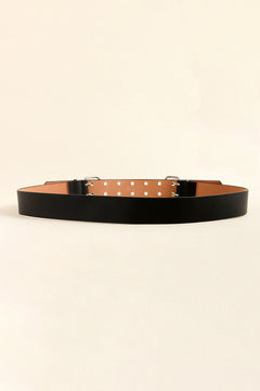 Timeless Double Eyelet PU Leather Belt!