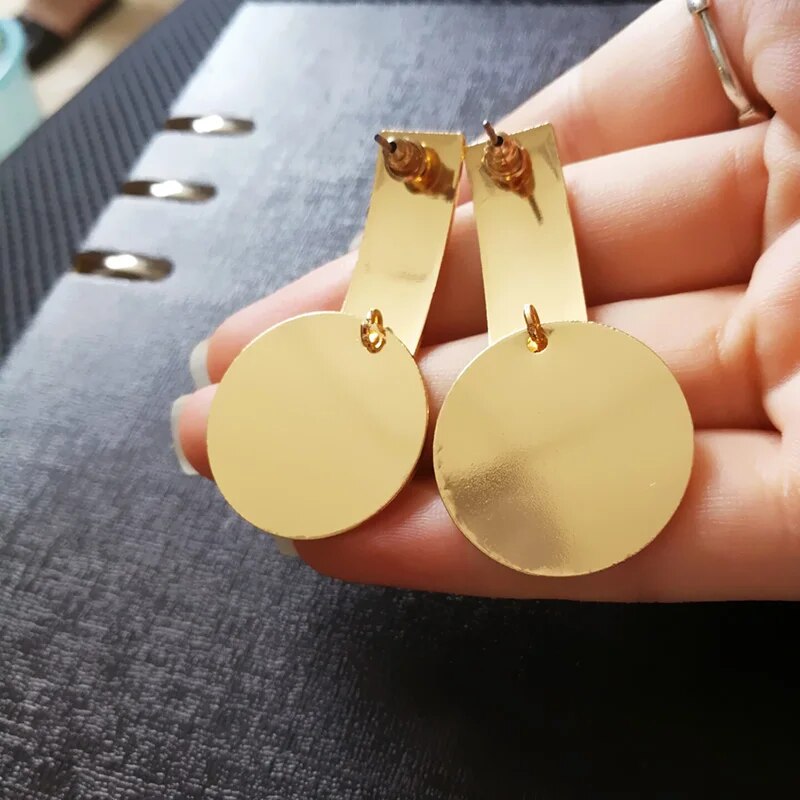 Geometric Gold Classic Women Earrings