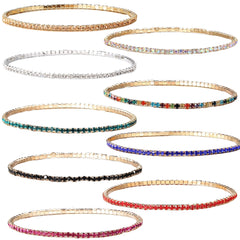 Sparkle Multicolor Rhinestone Bracelets for Girls and Women