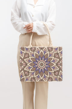 The Flower Straw Weave Tote