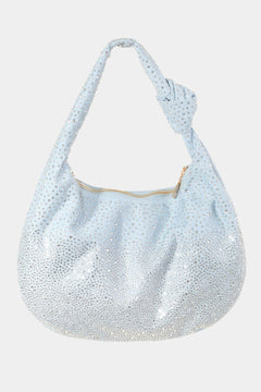 Soft Hobo Rhinestone Shoulder Handbag