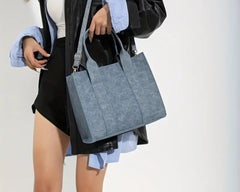 Open Box PU Leather Tote Stylish Women Bag