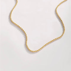 18K Gold Plated Rope Women Necklace