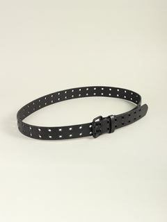 Unisex 2 Holes PU Leather Belt