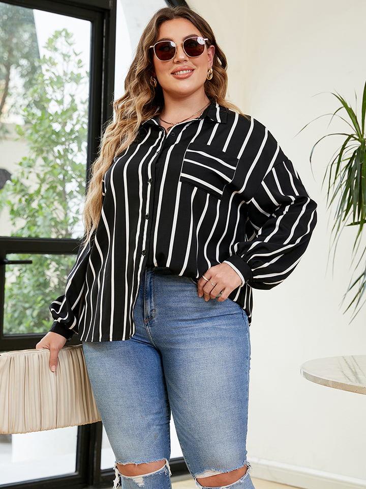 Striped Shirt | Wholesale Curve Women's Tops | Save Now!