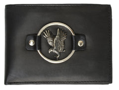 Eagle Biker Genuine Leather Bi-fold Man Wallet