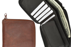 Secure Zip Around Men Leather Wallet
