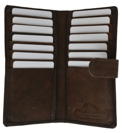 Leather Credit Cards Holder Checkbook Size