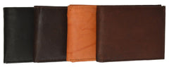 Leather Bi-Fold Wallet -Black