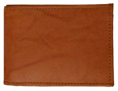 Leather Bi-Fold Wallet -Burgundy