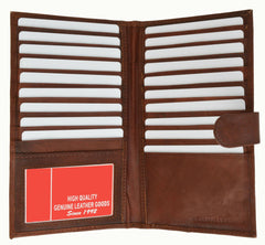 Genuine Leather Credit Card Holder Brown