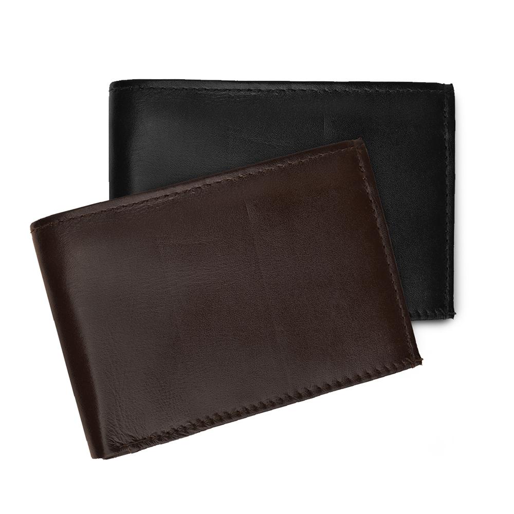 Men Genuine Leather Tri-fold Wallet