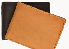 Men's Genuine Leather Bi-fold Wallet With a Key Pocket