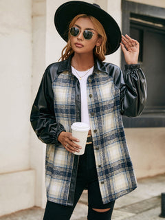 Plaid Button Down Raglan Sleeve Jacket: The Chic and Cozy Jacket You'll Love