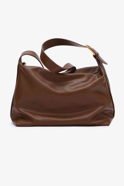 Brown Trendy Wide Strap Shoulder Bag