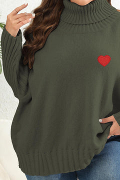 Women's Turtle Neck Long Sleeve Sweater | Plus Size Women's Apparel
