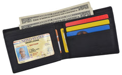 AFONiE RFID Rustic Men Wallet-Ying Yang Design Craft Stamp