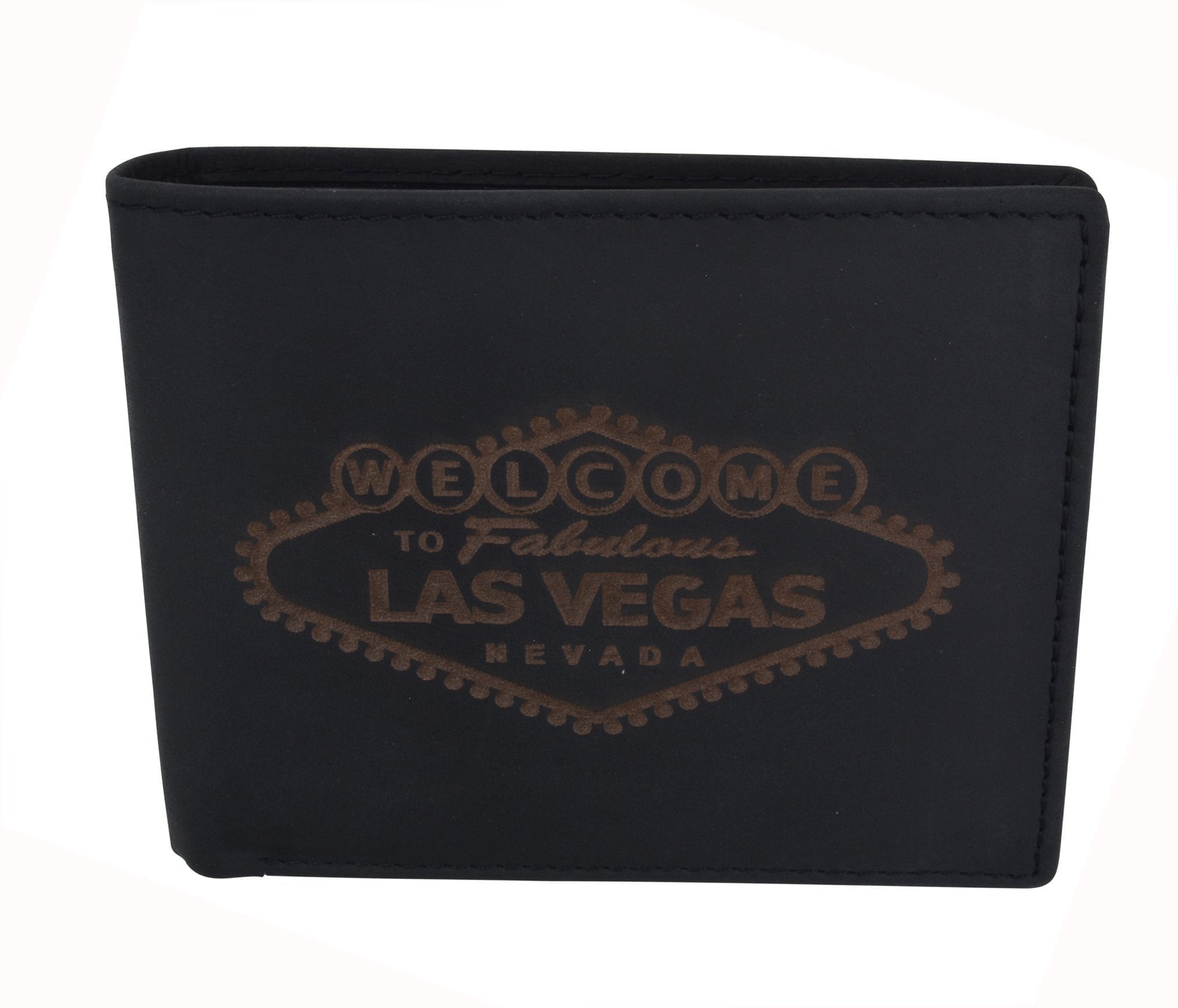  RFID Rustic Men Wallet-Las Vegas Design Craft Stamp