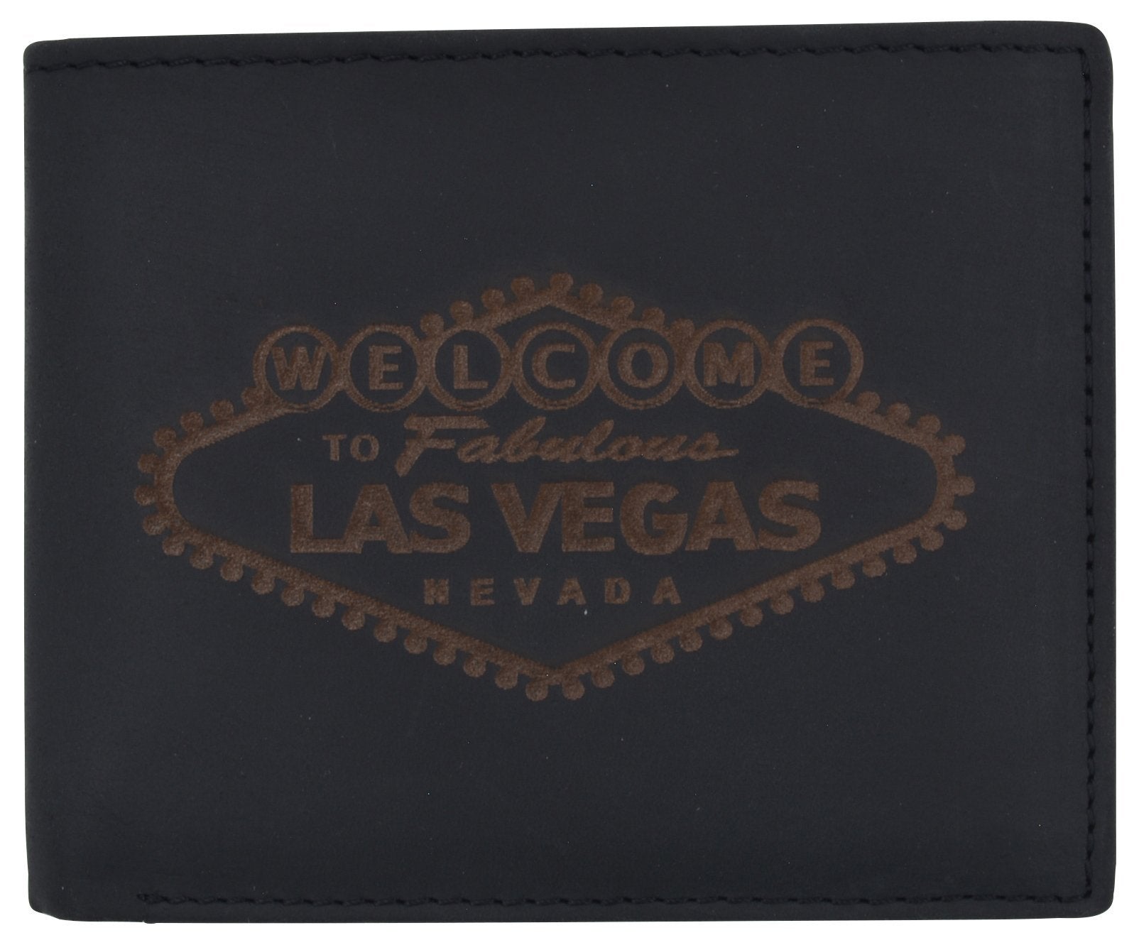 RFID Rustic Men Wallet-Las Vegas Design Craft Stamp