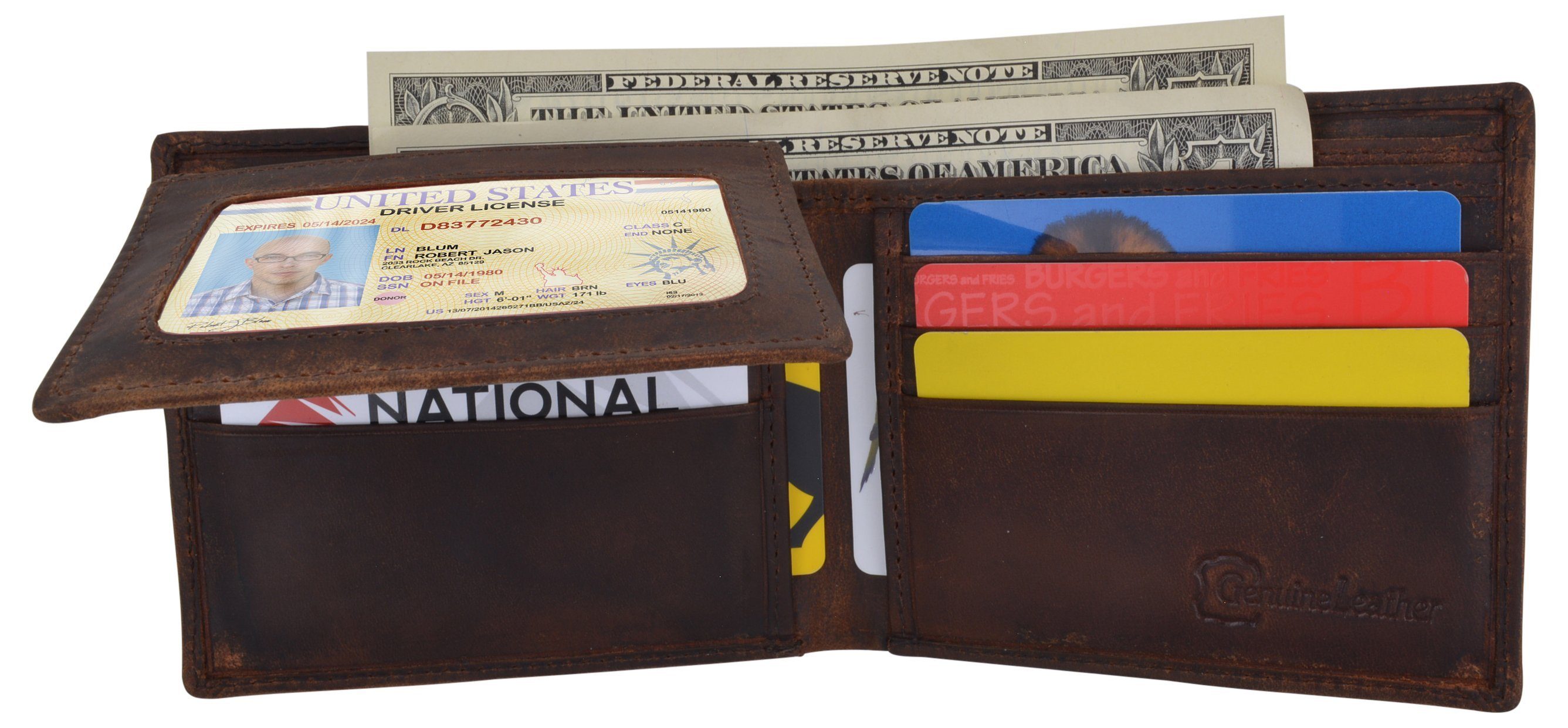  RFID Rustic Men Wallet-ARIZONA Design Craft Stamp