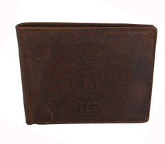 AFONiE RFID Rustic Men Wallet-Orlando Design Craft Stamp
