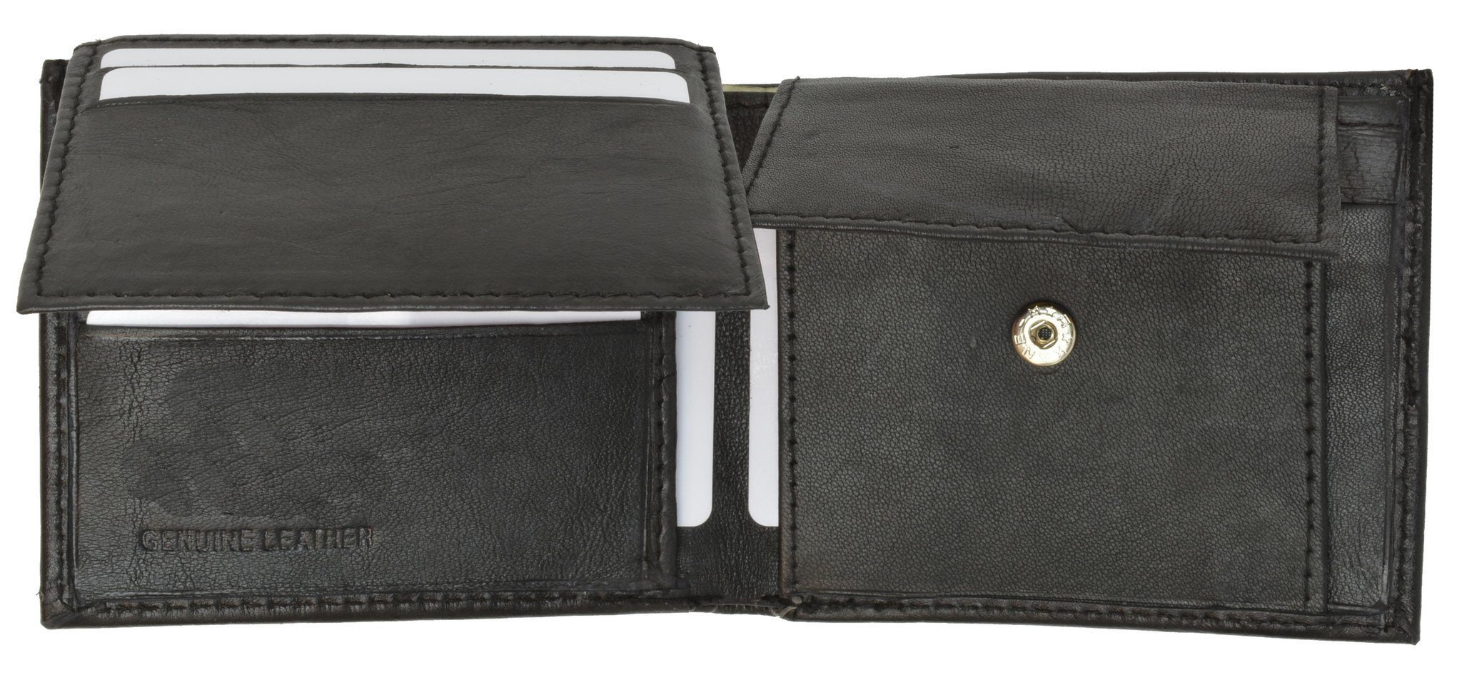 Men's Genuine Leather Bi-fold Wallet