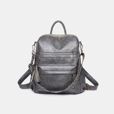 Large Vegan Leather Fashionable Convertible Backpack
