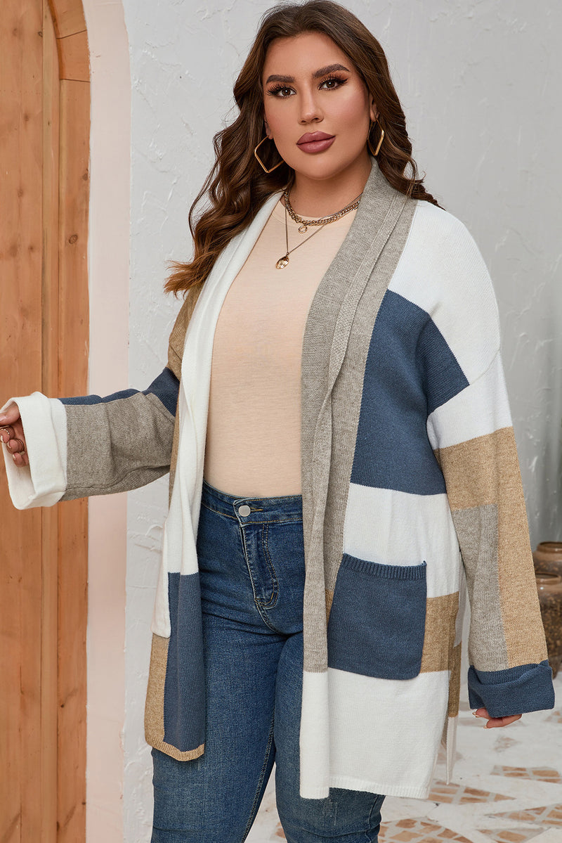 Plus Size Color Block Long Sleeve Cardigan: Style, Comfort, and Savings