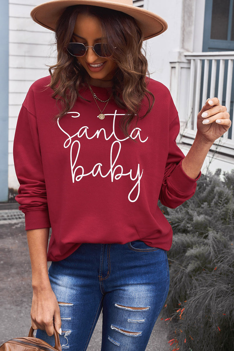 Christmas SANTA BABY Graphic Sweatshirt