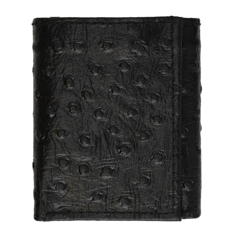 Ostrich Leather Wallet - Black