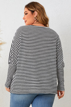 Stripe Long Sleeve Top | Wholesale Curve Women's Tops