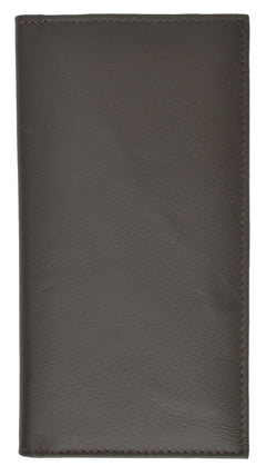 Unisex High Quality Checkbook Size Leather Wallet - Assorted Colors