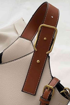 Stylish PU Leather Bucket Bag Crossbody Bag